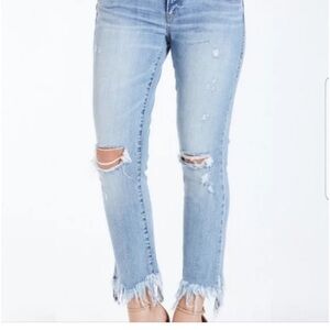 Dear John Erin Slim Straight Jeans Size 30 Bohemian Preppy Coastal baby doll